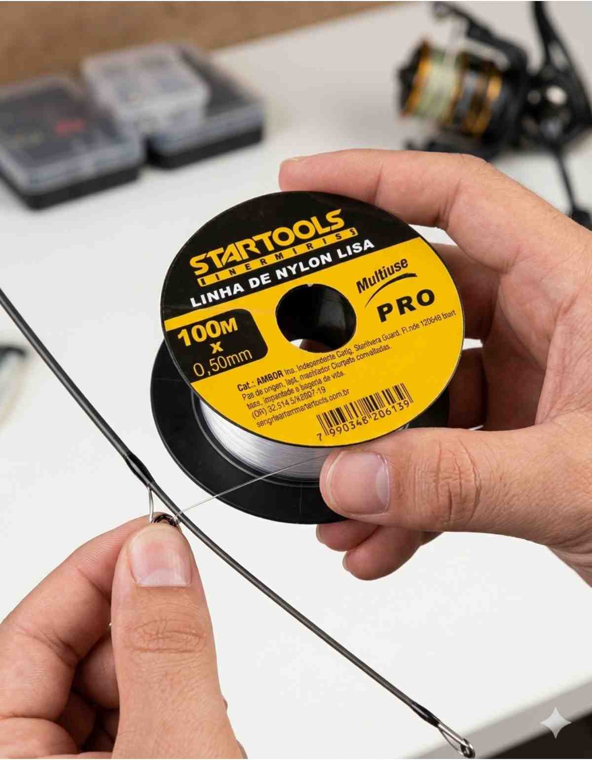 Linha de Nylon Lisa Multiuso 100mX0,2mm