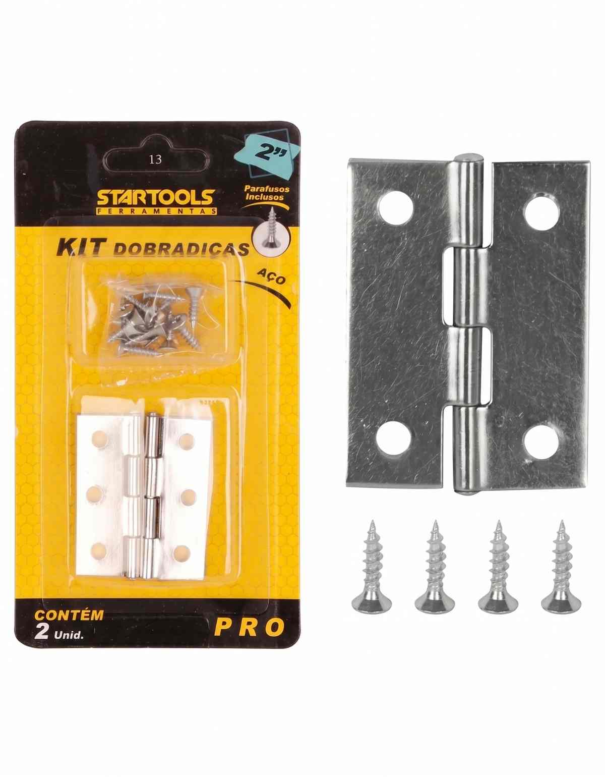 Kit Dobradiças 2\" de Aço C/2