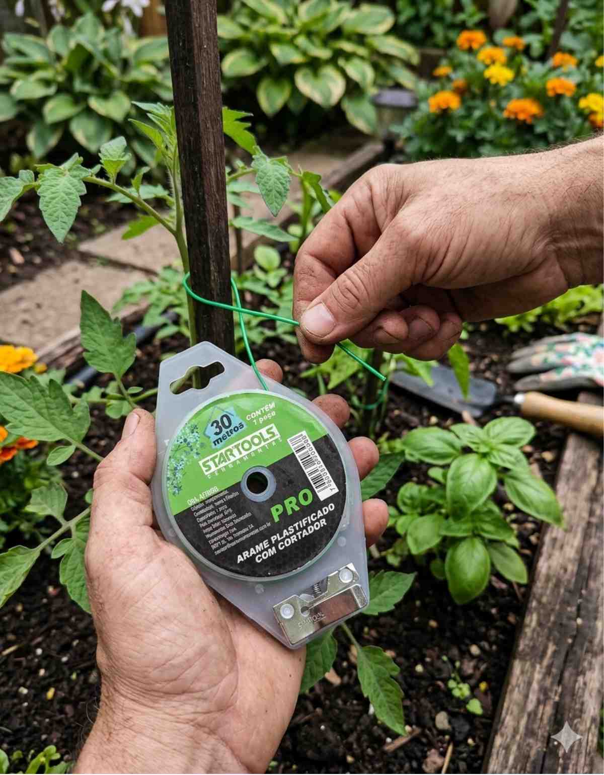 Arame Plastificado Com Cortador 30metros 