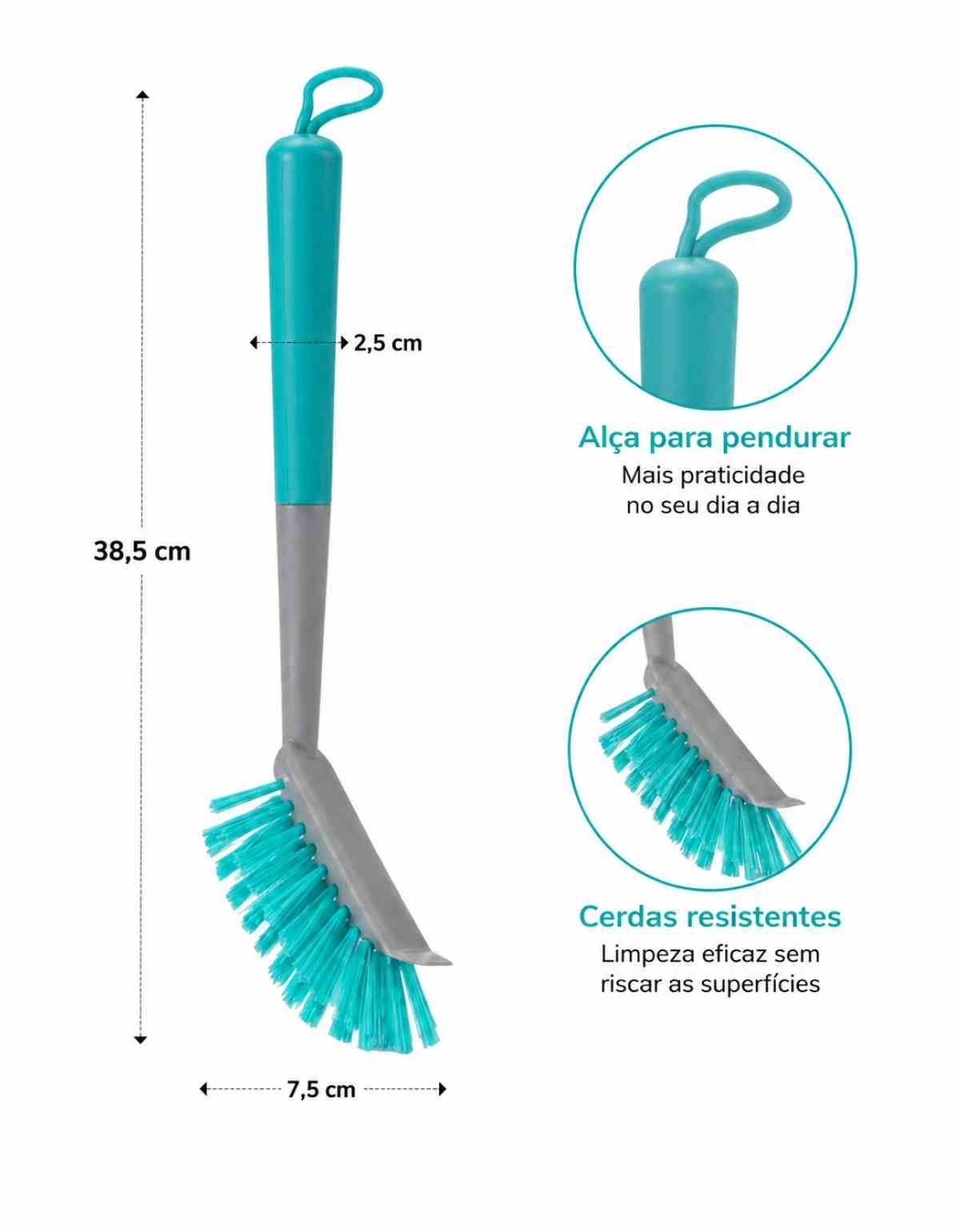 Escova de Limpeza  com Cabo Multiuso 