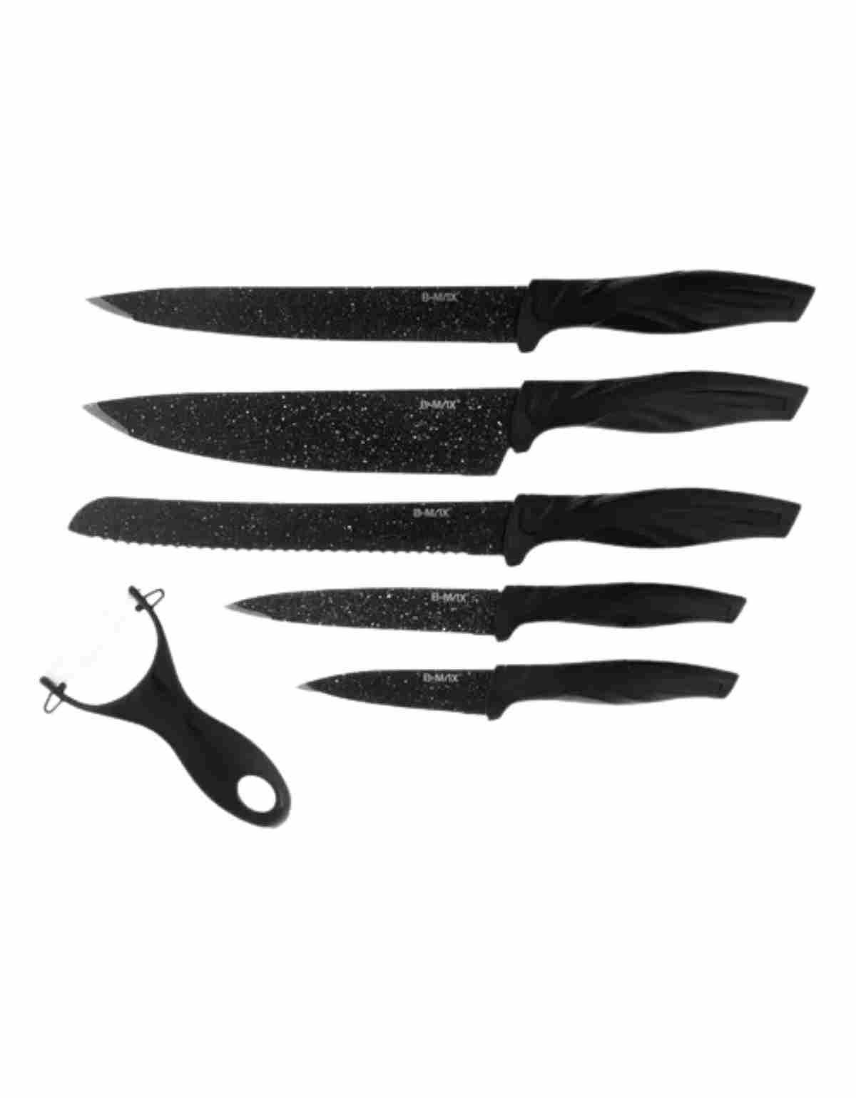  Kit Facas Aço Inoxidável  6 peças 37X22cm
