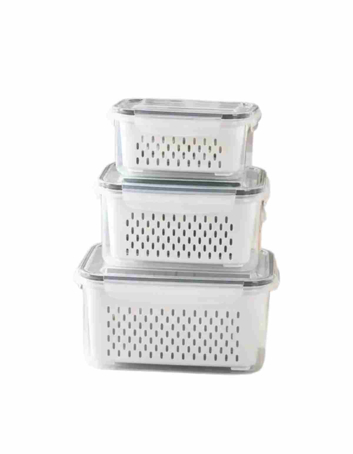 Conjunto de Potes Herméticos 3 Peças