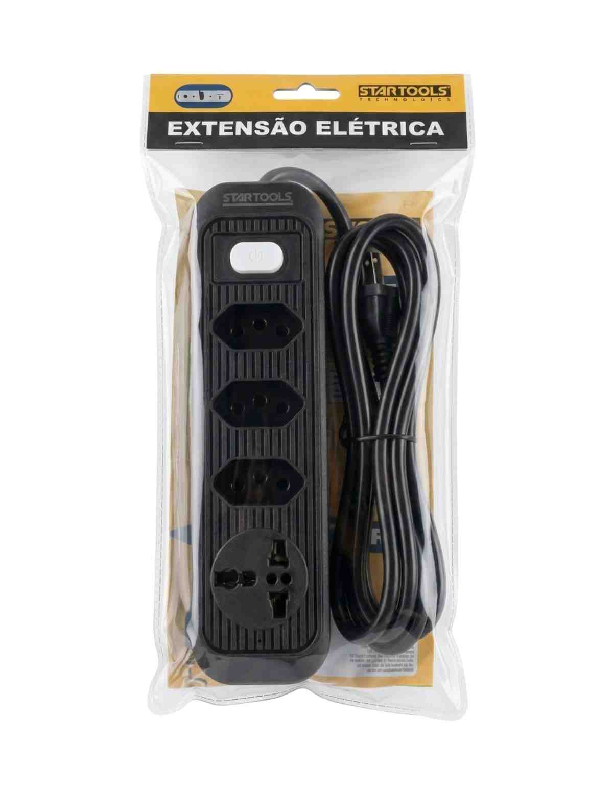 Extensão Elétrica 2M 3 Entradas 1 Univers...