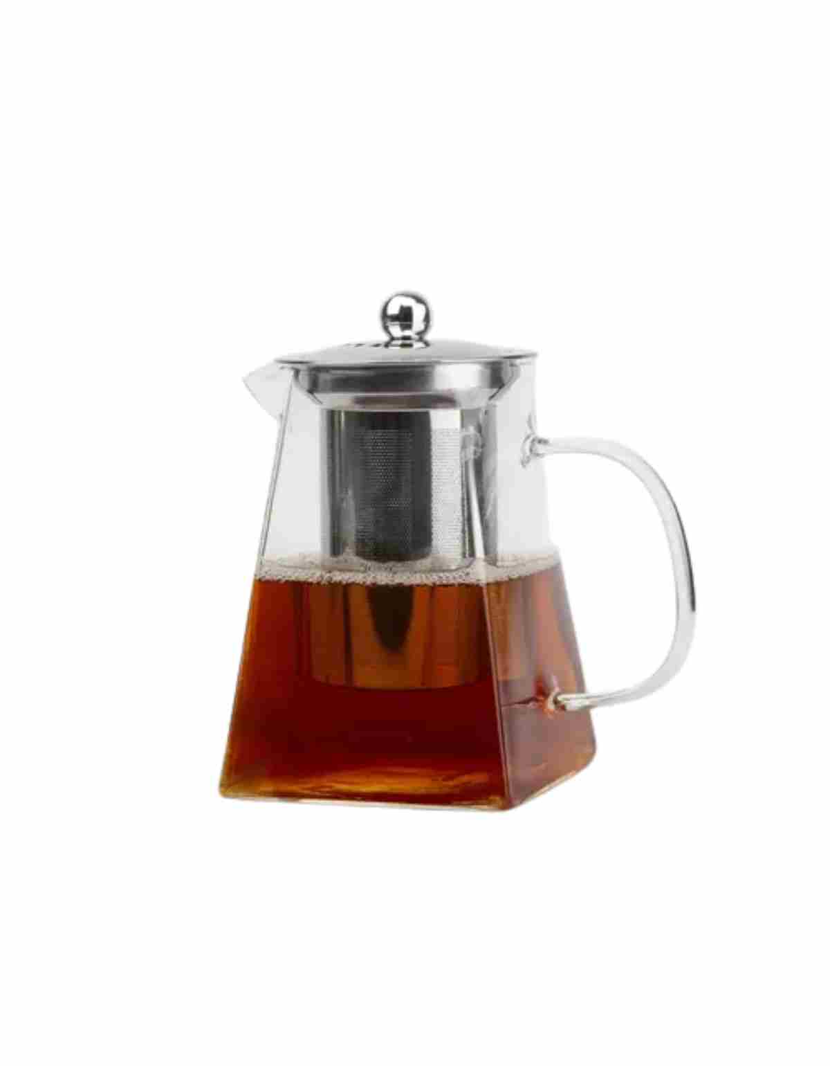 Chaleira de Vidro Com Infusor e Tampa de ...