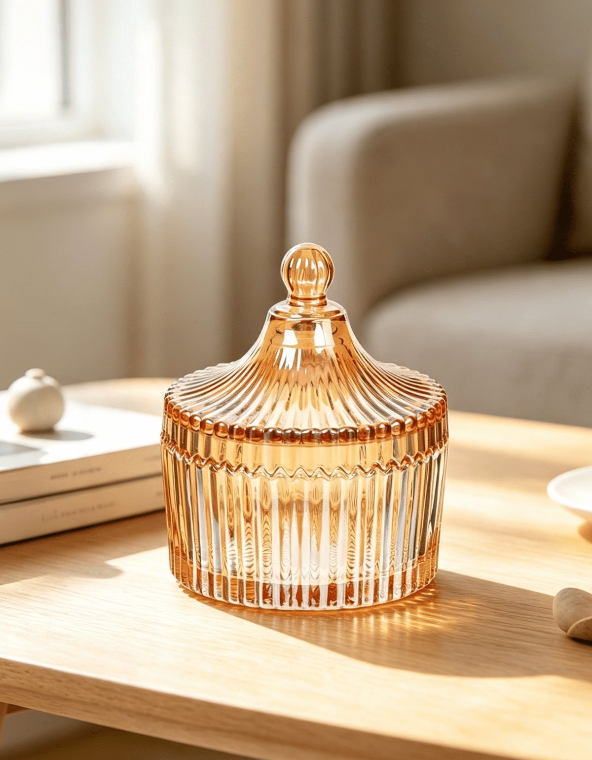 Bomboniere de Vidro Potiche Âmbar 88ml 