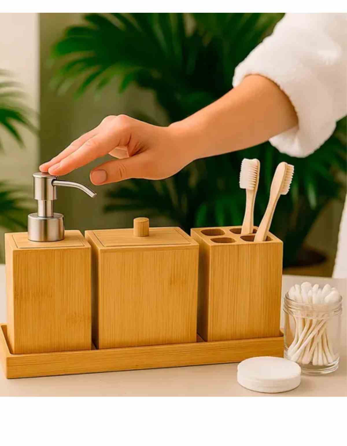 Conjunto para Banheiro 4 peças Linha Bambu
