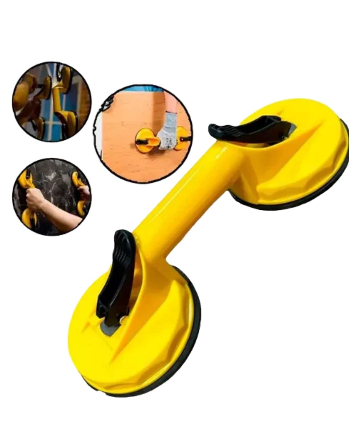 Ventosa Duplo Para Vidro até 80kg 